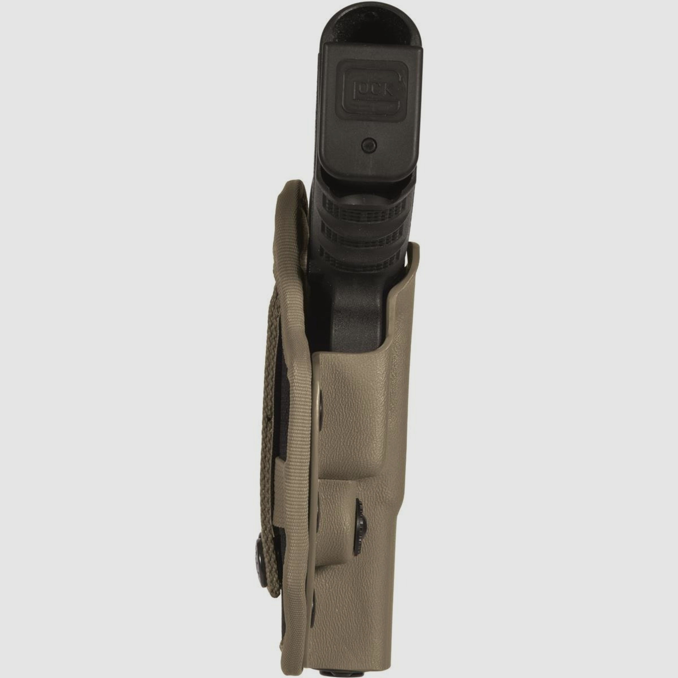 Thermogeformtes Polymerholster "KEEPER" Glock 17/18/22/31/37-OD Green-Linkshänder