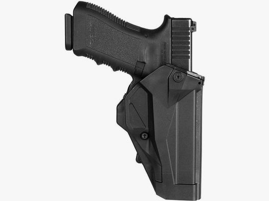 Duty "CAMA X OPEN" Holster mit Sicherheitsstufe II Glock 17/18/31/47-Schwarz-Rechtshänder