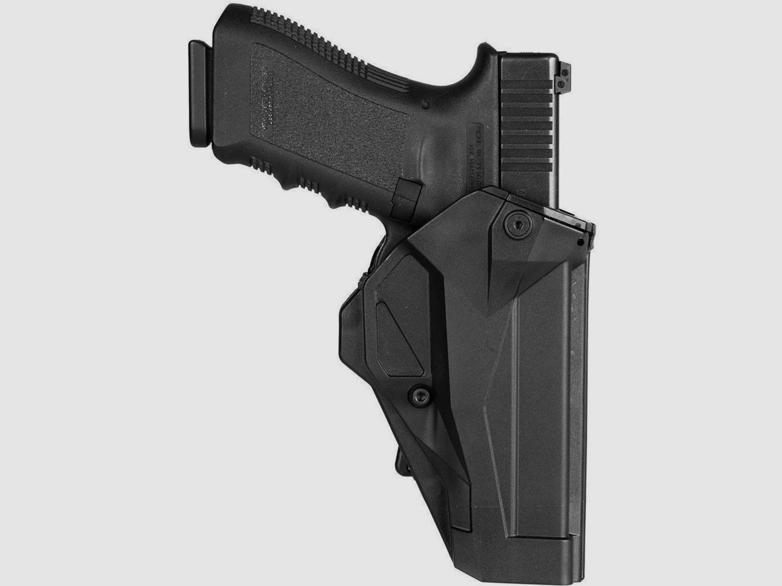 Duty "CAMA X OPEN" Holster mit Sicherheitsstufe II Glock 19/22/23/25/32/45-Schwarz-Rechtshänder