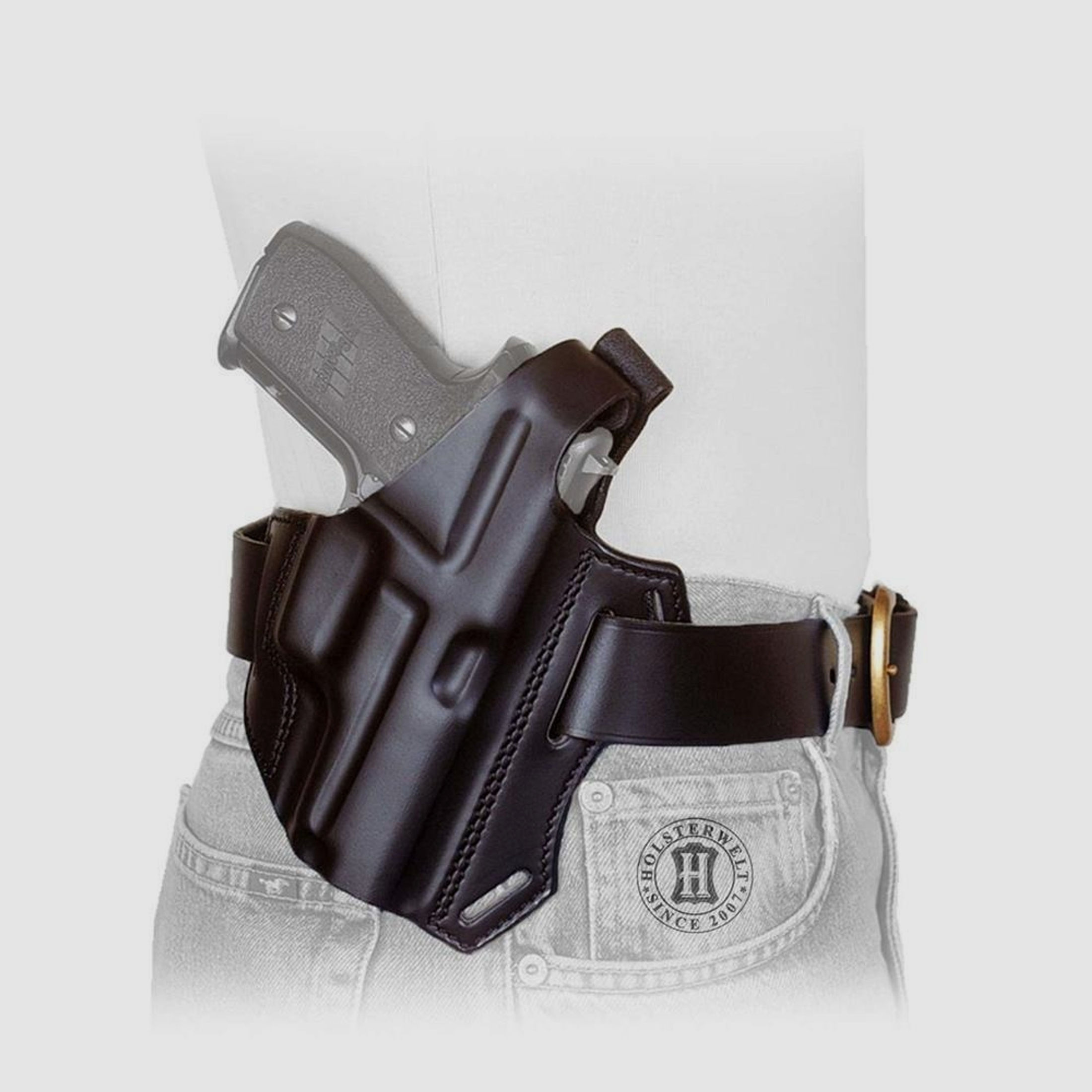 Gürtelholster / Schulterholster MULTI VARIO 5" Colt 1911/Goverment,Para Ordnance,S&W,Taurus PT,Springfield,Remington,Sig Sauer,Dan Wesson,Kimber,Les Baer,FN HP-Schwarz-Rechtshänder