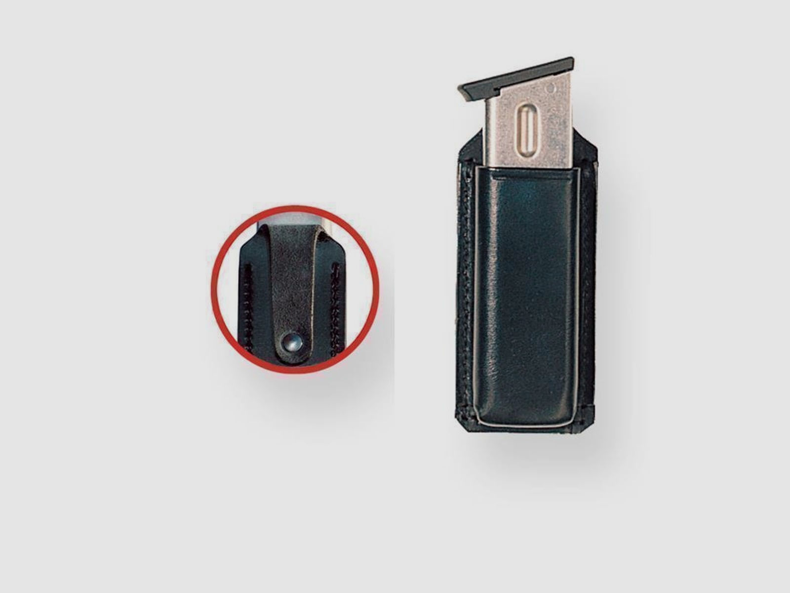 Magazinhalter SINGLE BOX "Loop" Glock 17/22/19/23 / USP 9mm / STI / Para Ordn. (24x35mm)-Schwarz