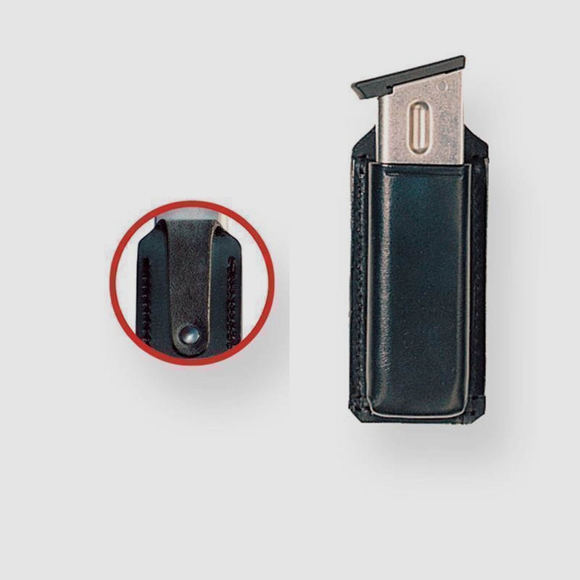 Magazinhalter SINGLE BOX "Loop" Glock 17/22/19/23 / USP 9mm / STI / Para Ordn. (24x35mm)-Braun