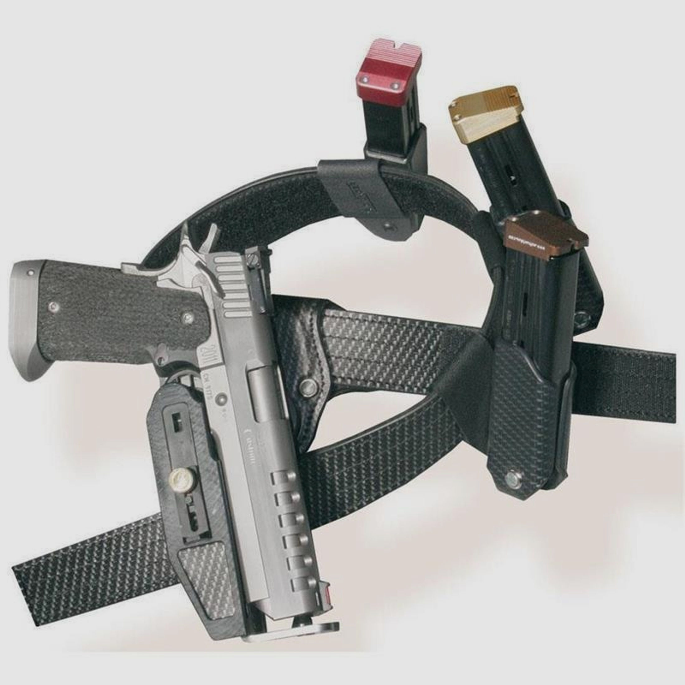 Wettkampfholster SPEED MACHINE Glock 17/22/24/34/35 4,5"-6,5"-Red-Rechtshänder