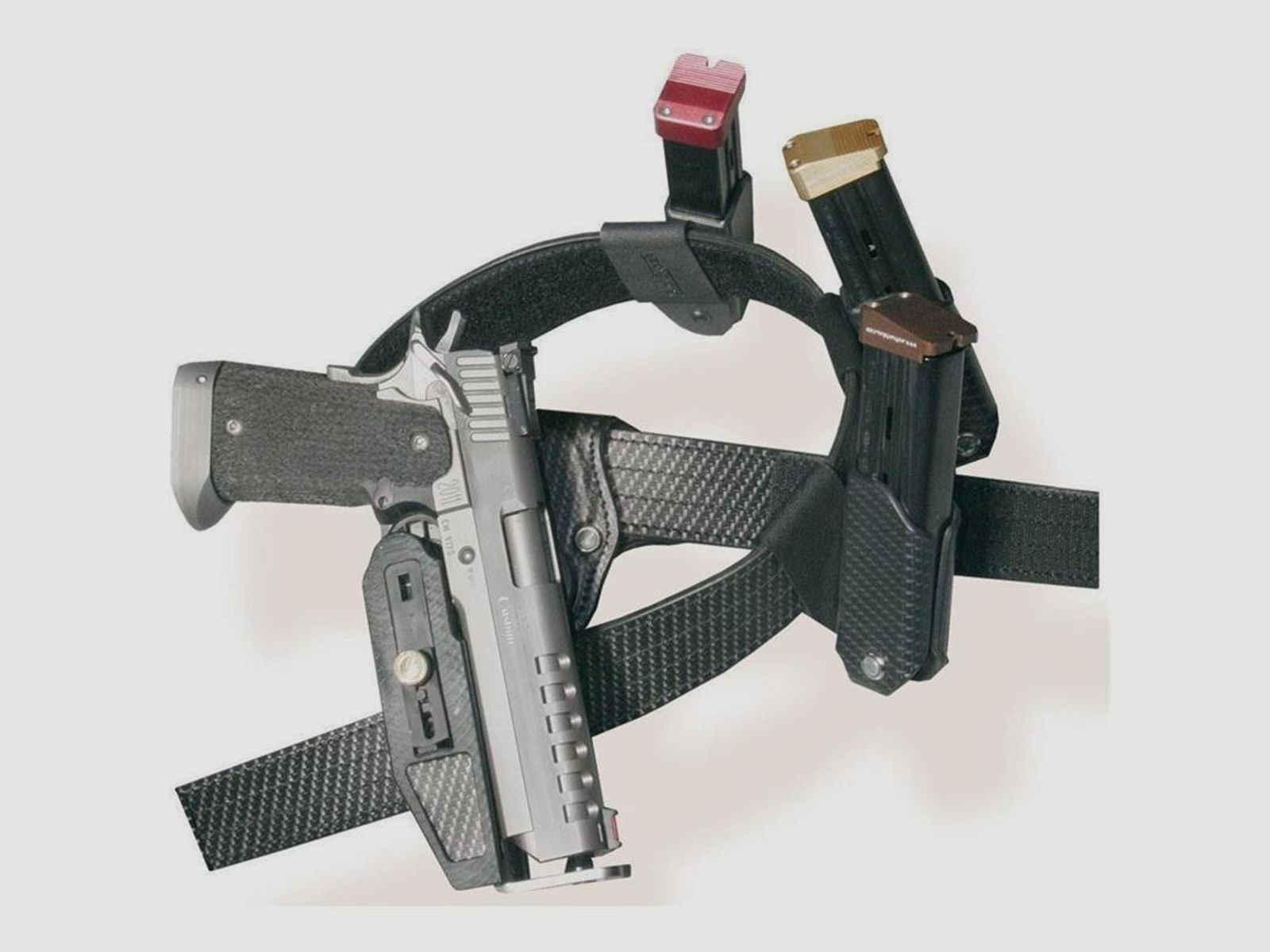 Wettkampfholster SPEED MACHINE Glock 17/22/24/34/35 4,5"-6,5"-Carbon-Rechtshänder