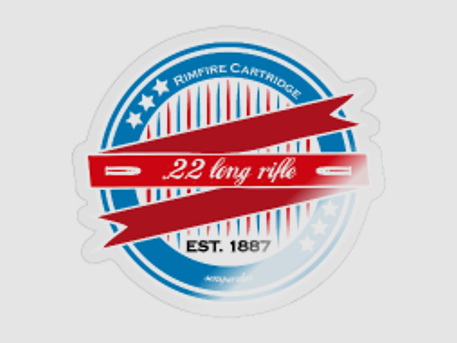 .22lr Rimfire Cartridge - Sticker Transparent glänzend