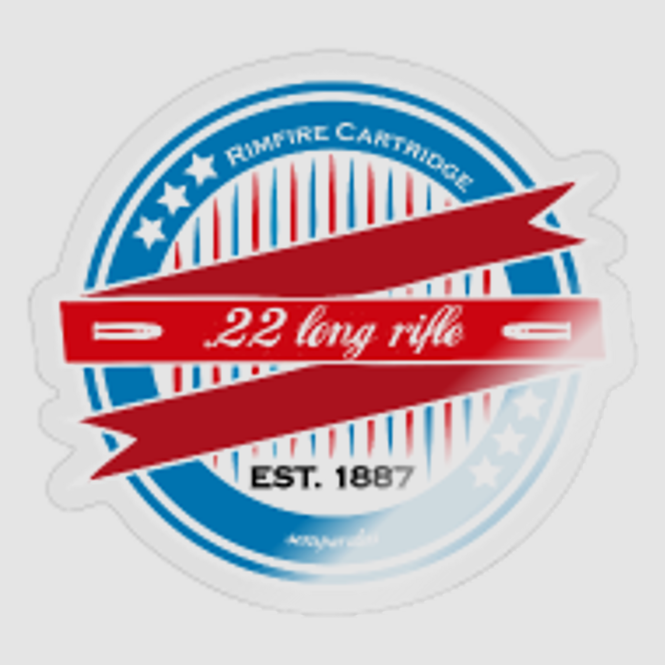 .22lr Rimfire Cartridge - Sticker Transparent glänzend