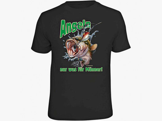 Rahmenlos       Rahmenlos   Herren T-Shirt "Angeln - nur was für Männer!"