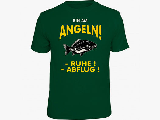 Rahmenlos       Rahmenlos   Herren T-Shirt "Bin am Angeln - Ruhe! Abflug!"