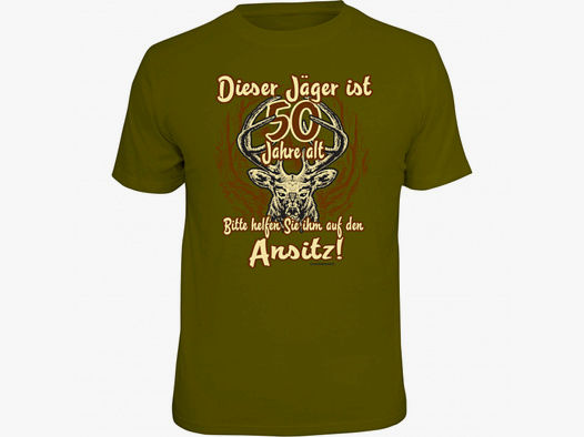 Rahmenlos       Rahmenlos   Herren T-Shirt "Dieser Jäger ist 50 Jahre"