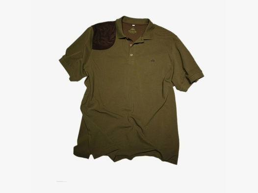 Polo-Shirt mit Patches L oliv