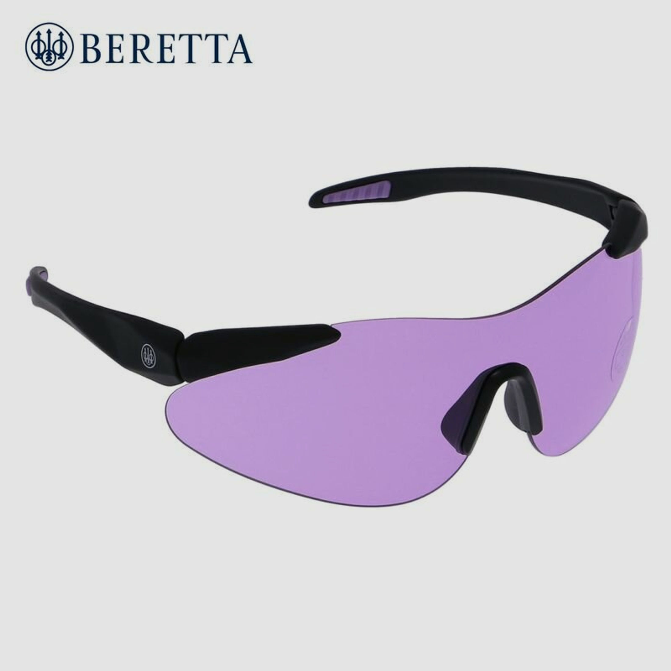 Beretta Schießbrille lila mit Stoffbeutel