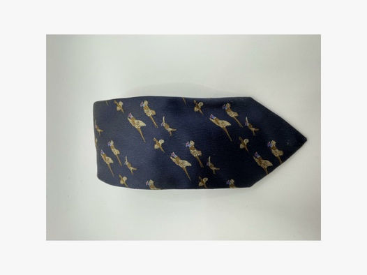 Robert Keyte Krawatte 100% Seide blau Motiv aufsteigender Fasan
