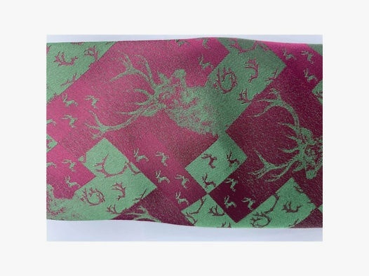 Krawatte grün und rosa Motiv Hirsch