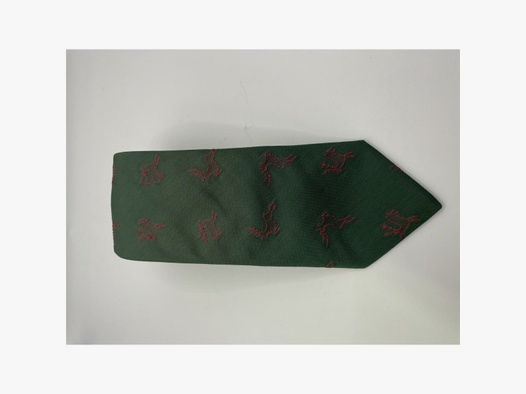 Krawatte grün Motiv roter Hirsch