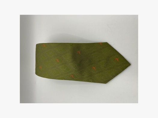 Krawatte grün Motiv Hirsch