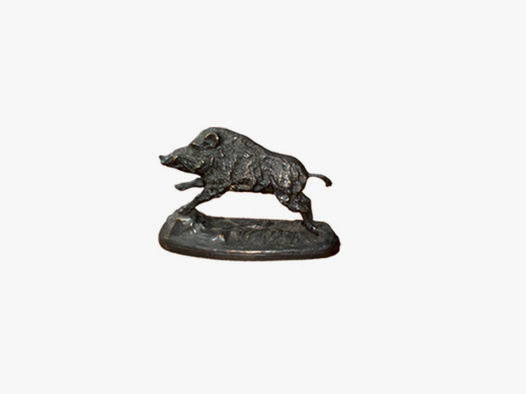 Lovergreen Bronzestatue Motiv springendes Wildschwein klein