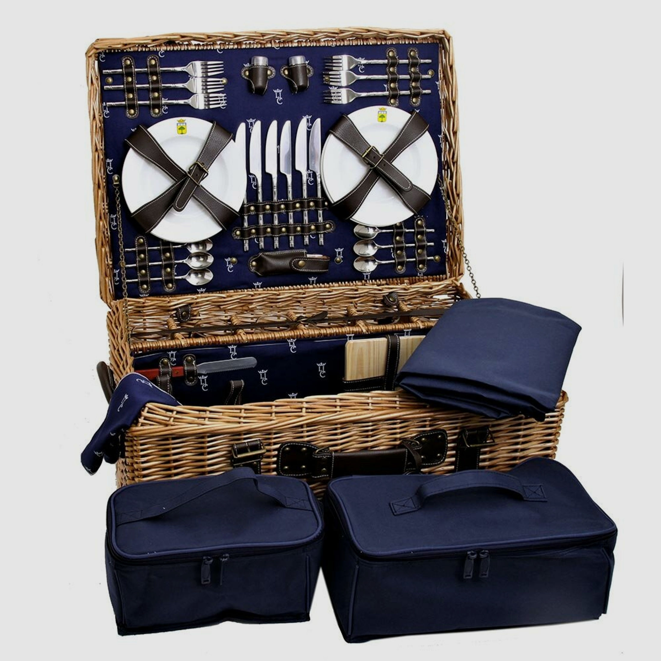 Lovergreen Picknick Motiv Picknickkorb für sechs Personen Champs-Elysees blau