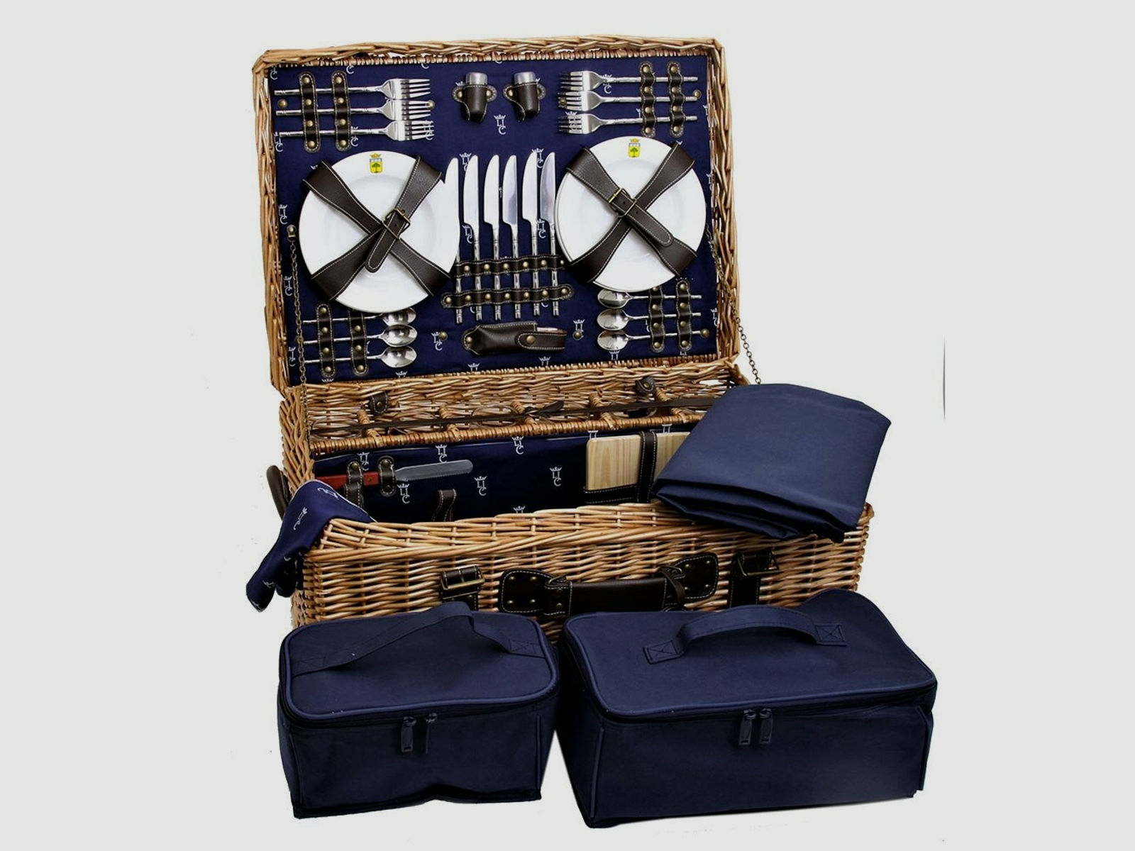 Lovergreen Picknick Motiv Picknickkorb für sechs Personen Champs-Elysees blau