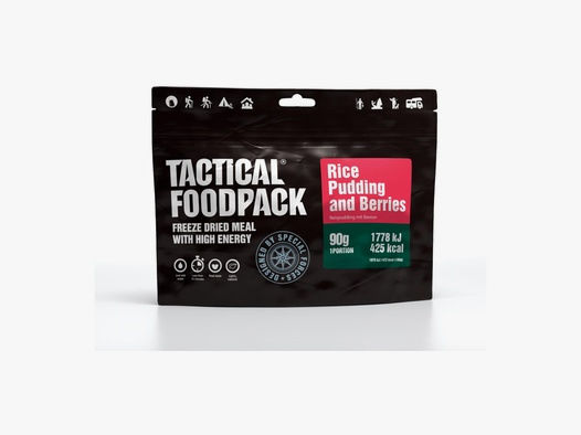 Tactical Foodpack Rice Pudding and Berries Schwarz