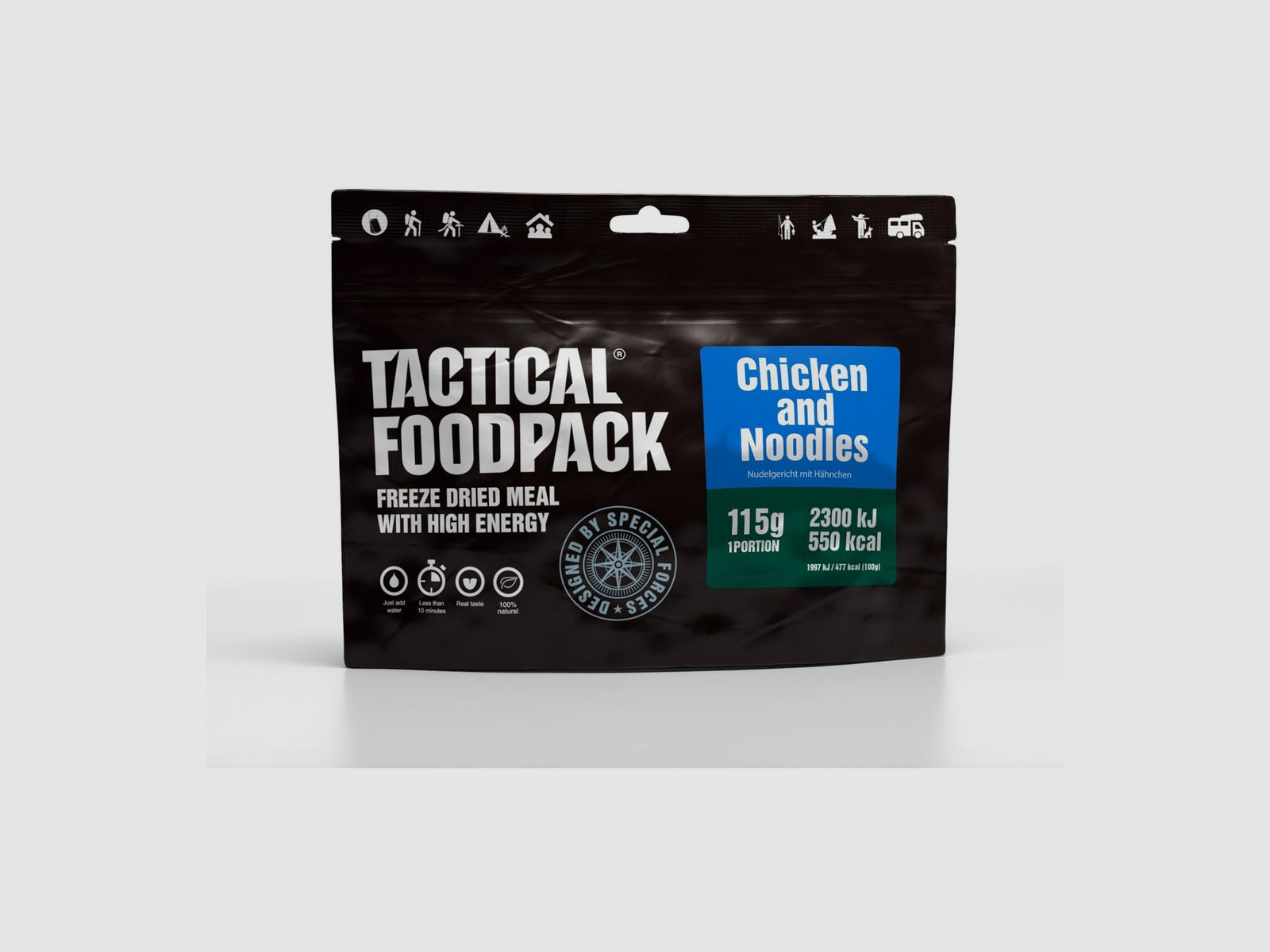 Tactical Foodpack Chicken and Noodles Schwarz