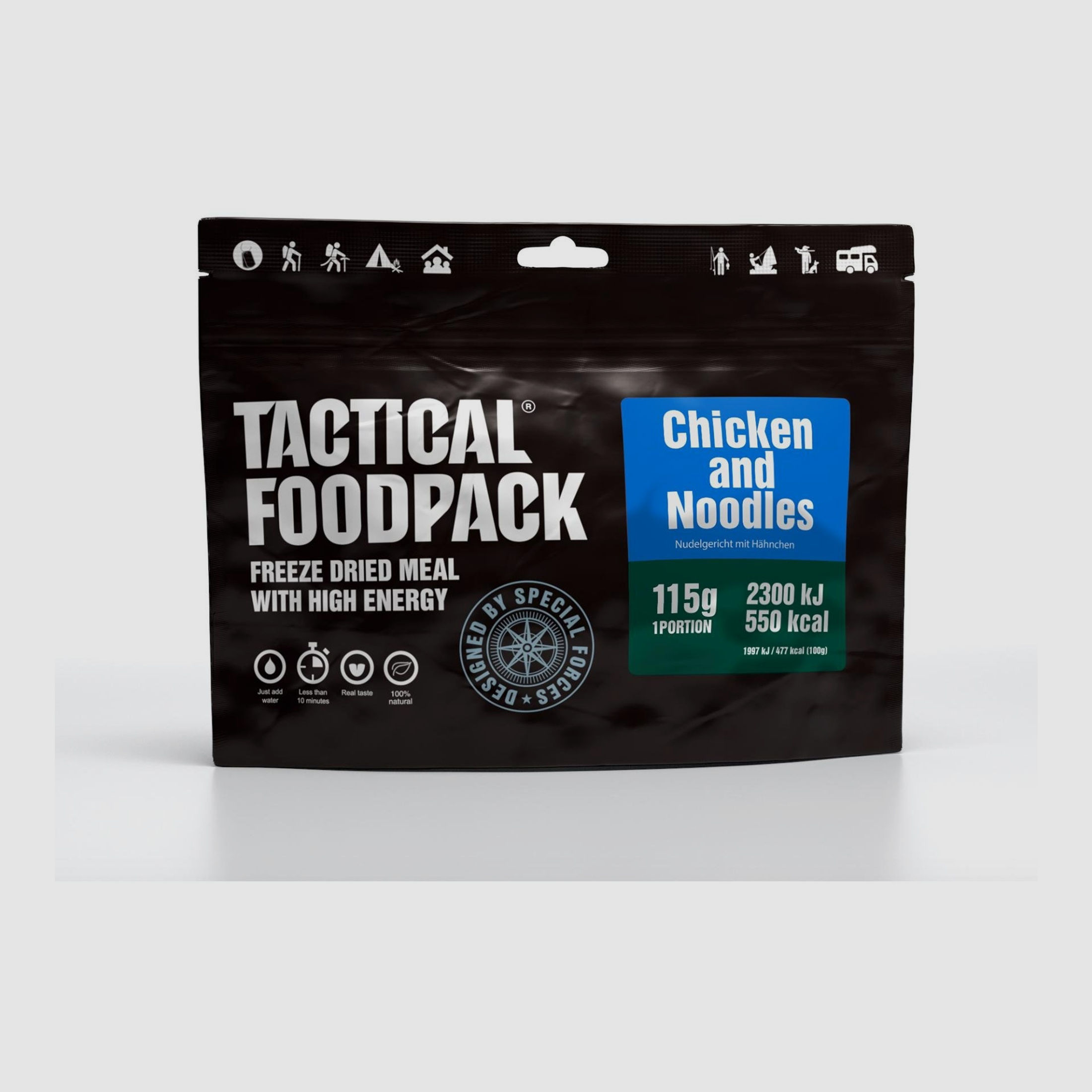 Tactical Foodpack Chicken and Noodles Schwarz