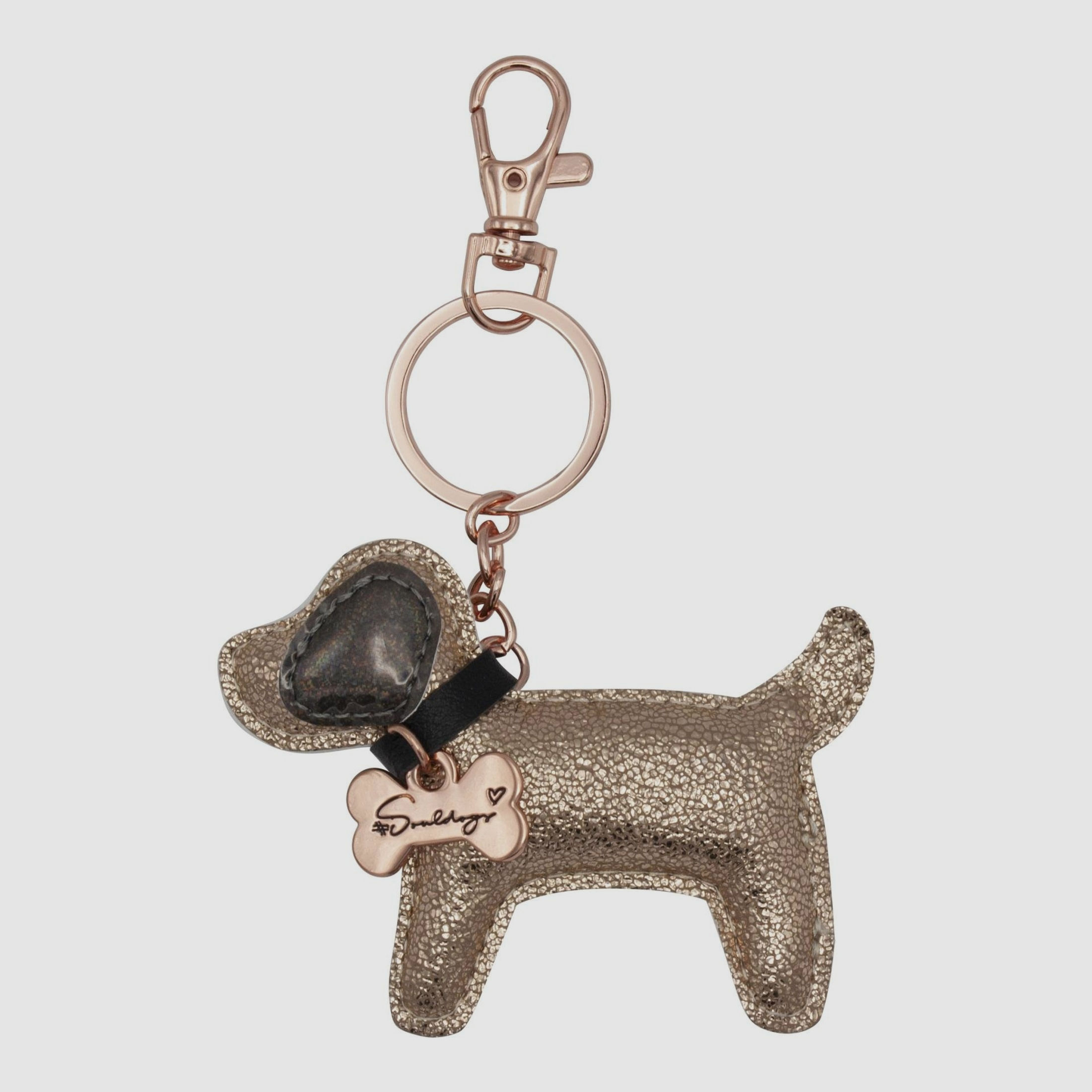 Souldogs Glückshund Schlüsselanhänger Glamour Dog Bronze