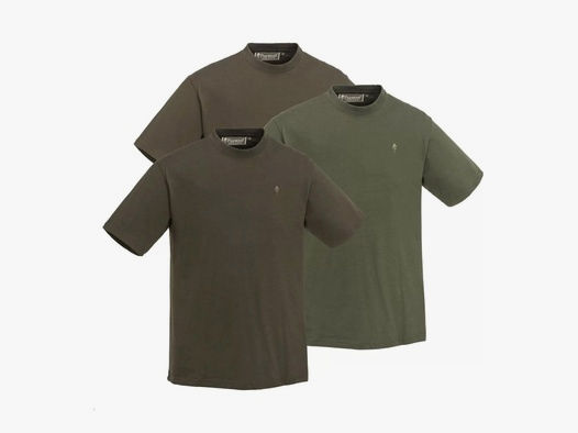 Pinewood T-Shirt 3er Pack Herren - Grün/Jagdbraun/Khaki  M