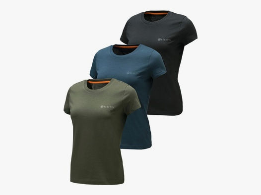 Beretta 3er Set Damen T-shirt Moss & BluEclipse &amp; Black    XL