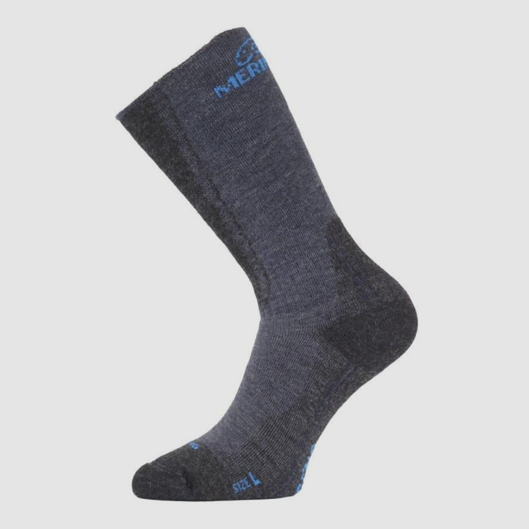 Lasting Warme Merino WSM Trekking-Socken Blau    S (EU 34-37)