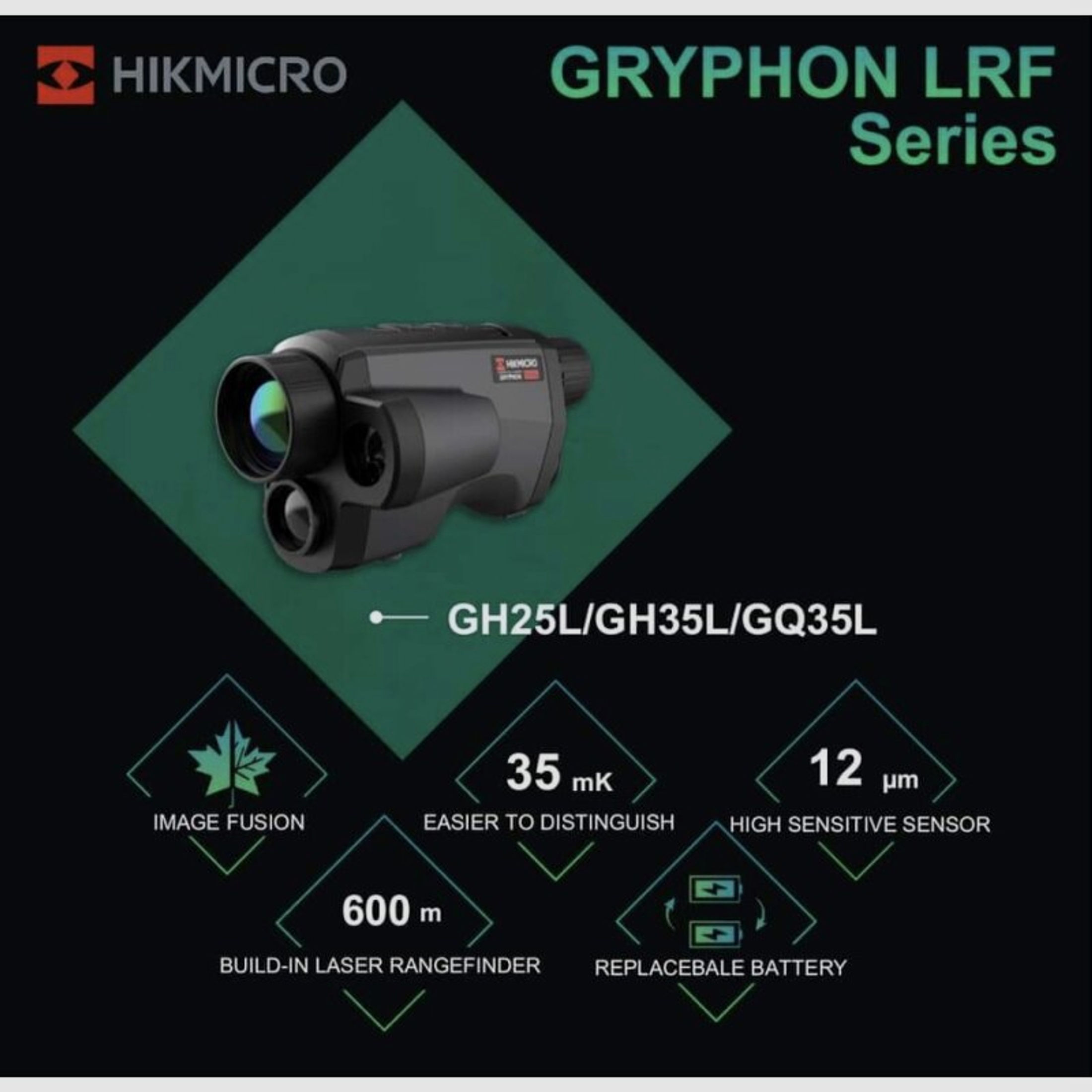 Fusionsgerät Hikmicro Gryphon GH35L LRF