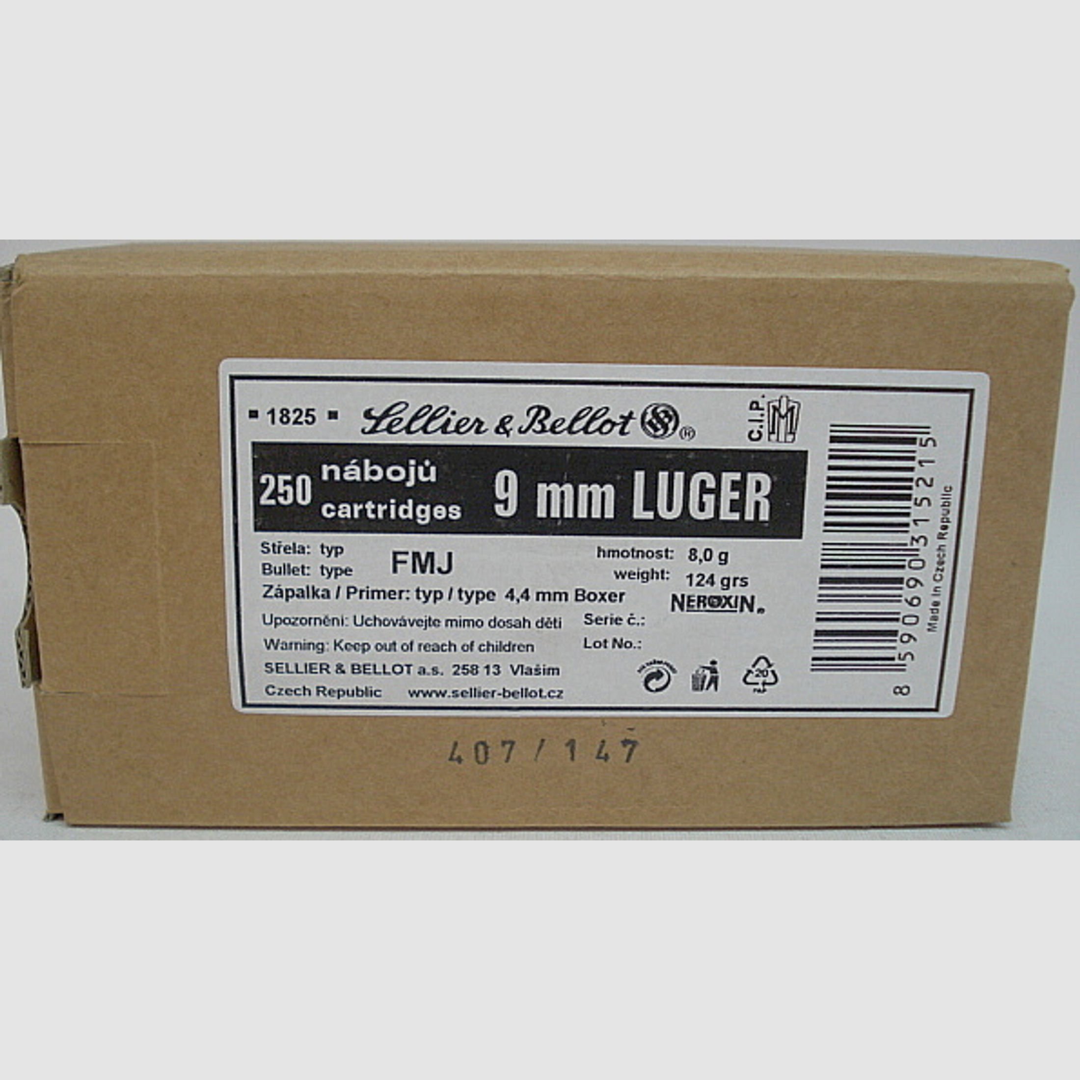 9mmLuger VM - 8,0g/124gr (a250)