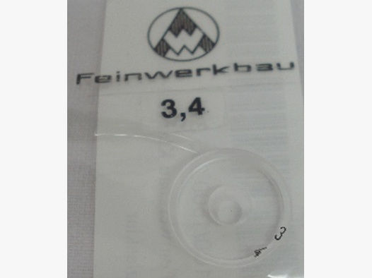 Ringkorn 3,4 mm - glasklar, klein