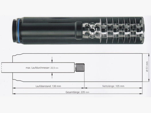SOB 2S Silencer 7,62mm(.30) - M15x1, Schießkino, OV