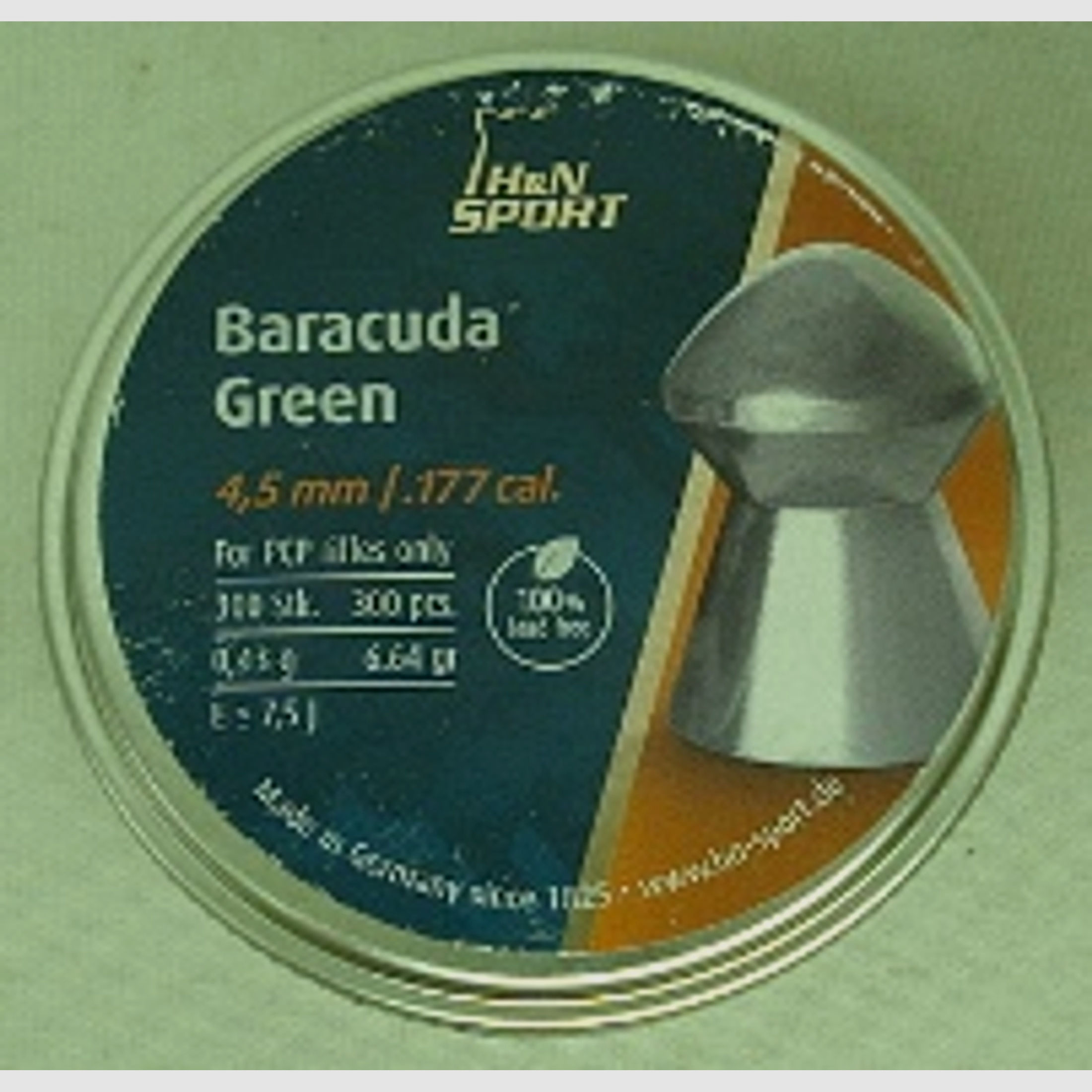 Baracuda Green - 4,50mm (a300) bleifrei