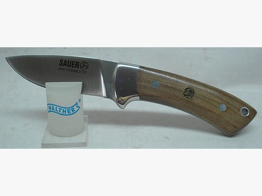 Messer Corto Satinado - 8,50cm Klinge,Walnuss-Griff