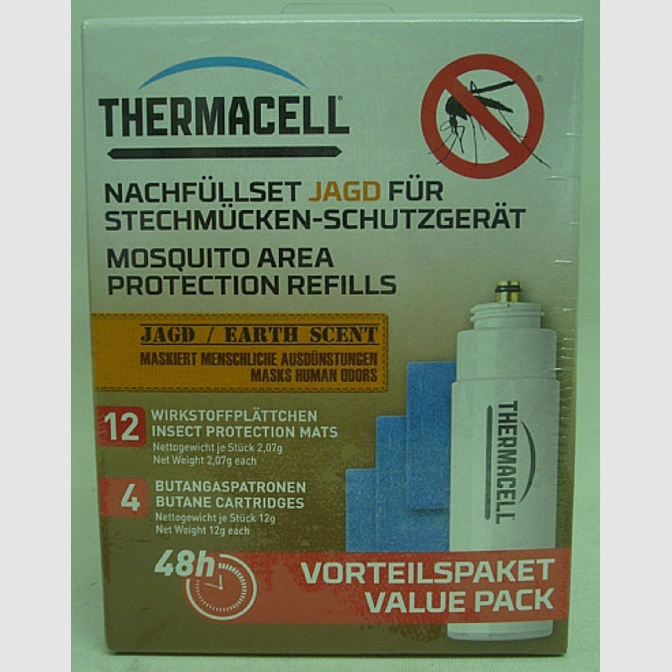 ThermaCell Nachfüllpack.Jagd - inkl.4Kartusche u.12 Wirkstoff