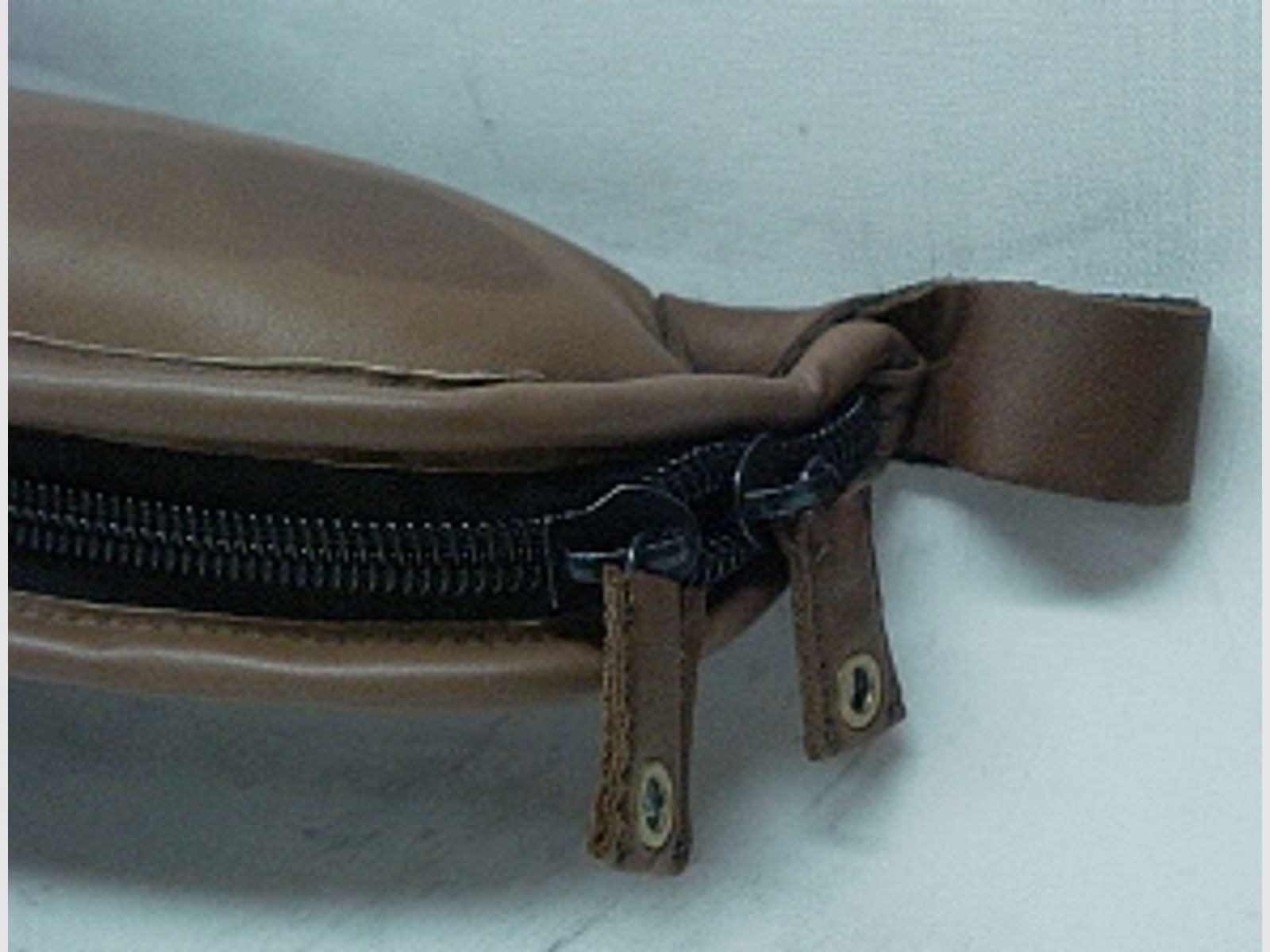 Lederfutteral braun - 120cm, 2 Außentaschen