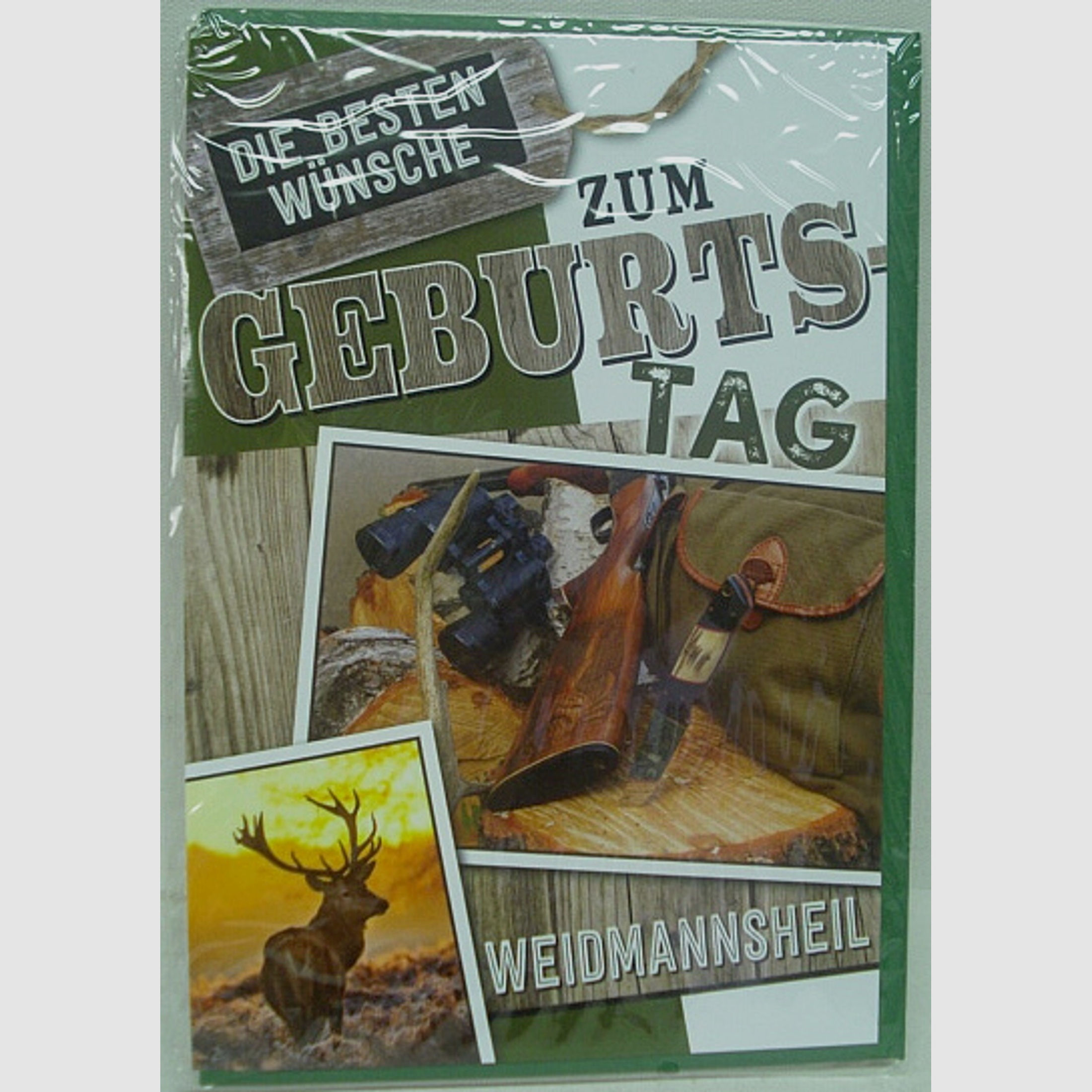 Geb.Karte Waidmannsheil - Hirsch mit Rucksack