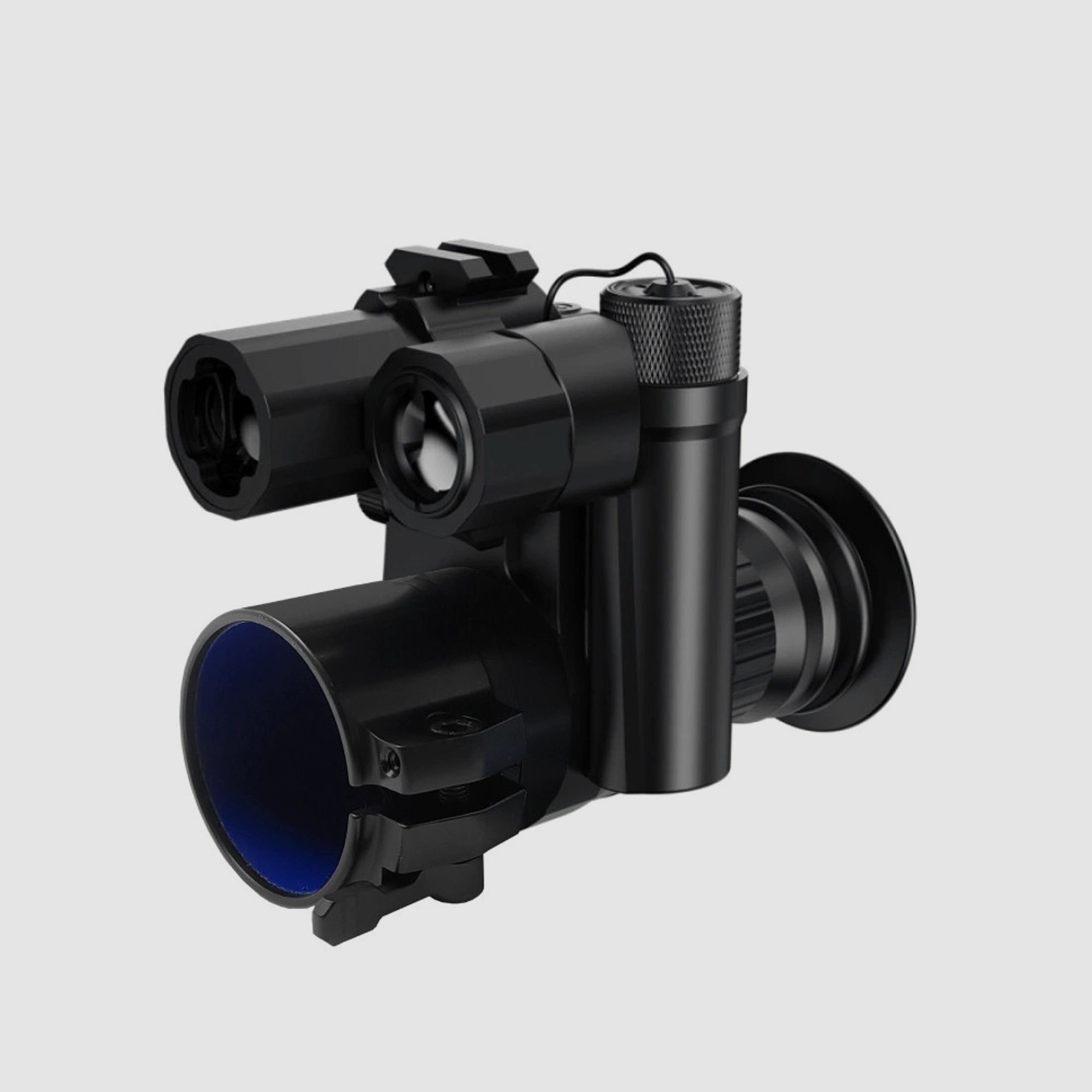 PARD NV007SP Nachtsichtgerät / Nachsatzgerät - 850 nm mit LRF 43 - 40,5 mm - RUSAN Schnellspannadapter (inkl. Einlagen)