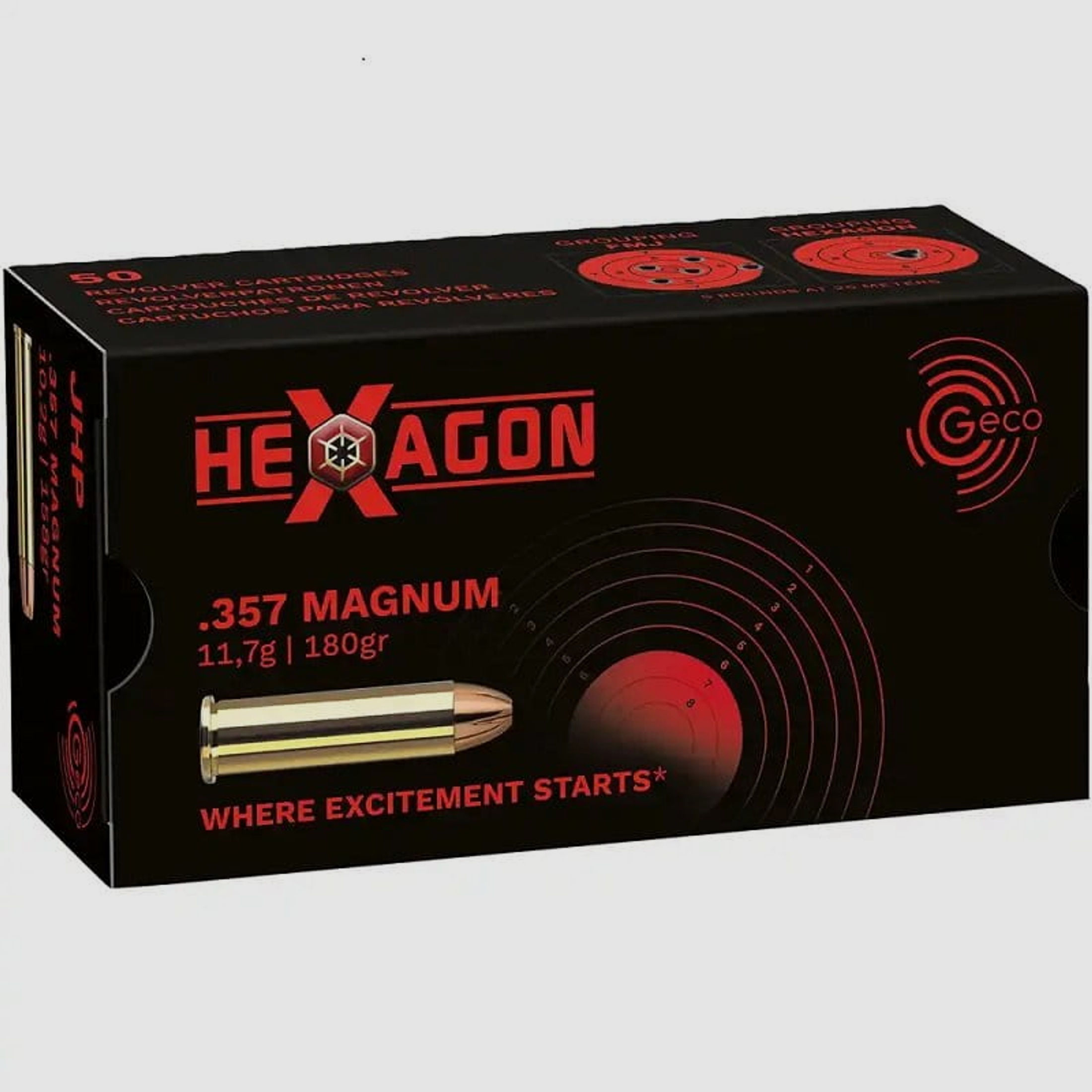 Geco .357 Magnum Hexagon Superclean Sintox 180gr.