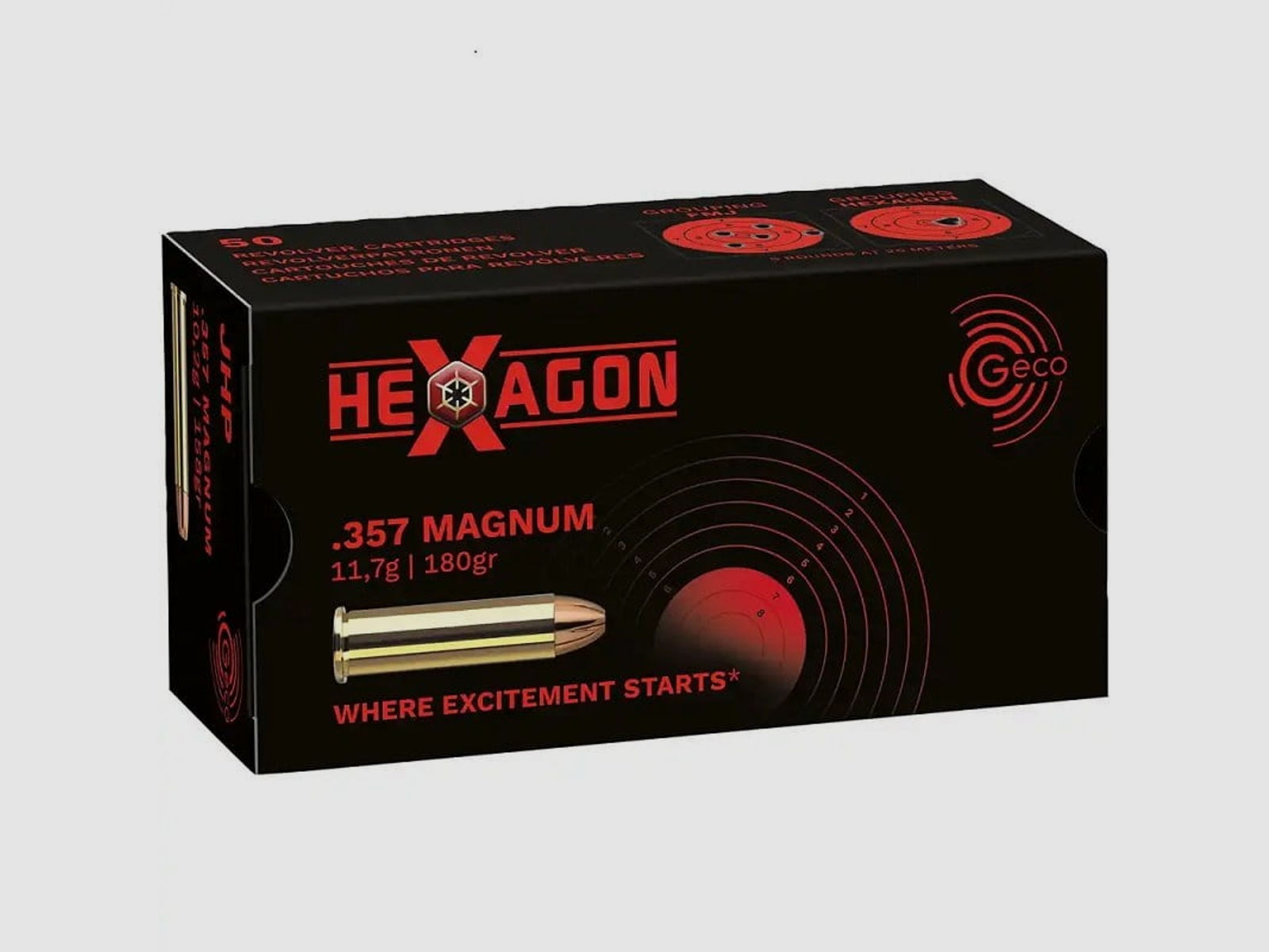 Geco .357 Magnum Hexagon Superclean Sintox 180gr.