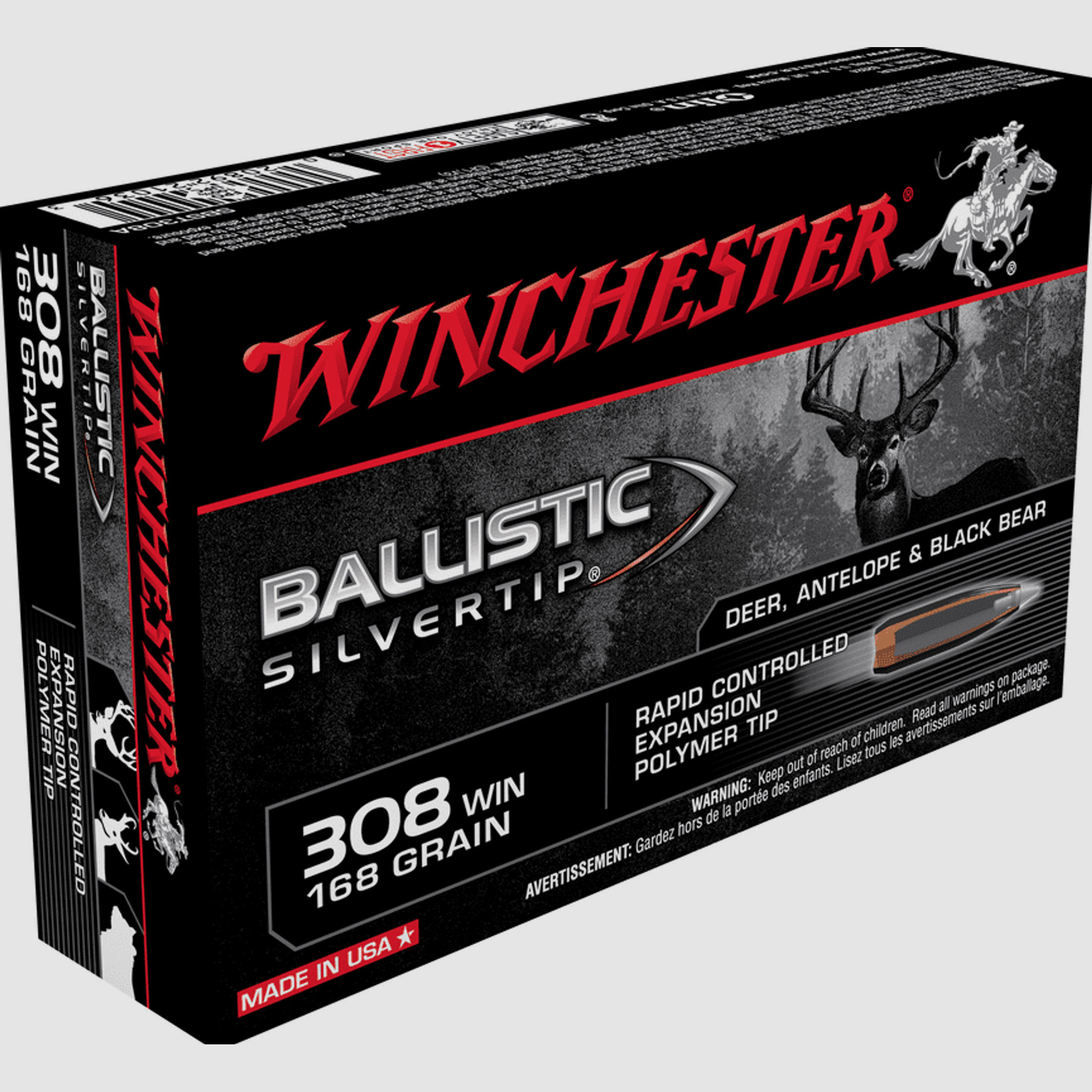 Winchester Ballistic Silvertip .308 win 168gr. -20St