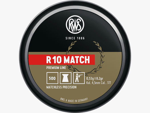 RWS Premium Line R10 Match Diabolo 4,5 mm Ø4,49 mm 0,53 g 500er