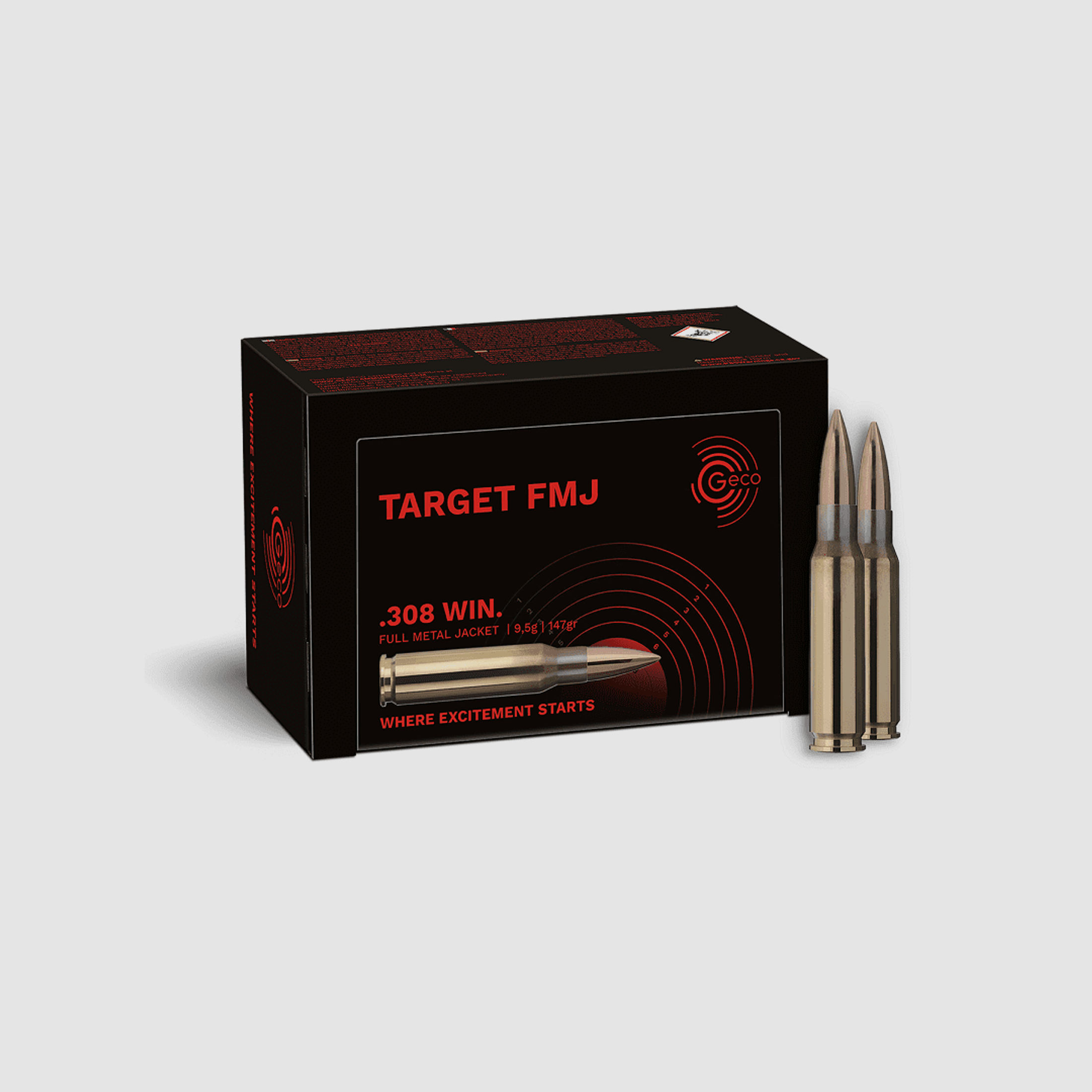 Geco .308 Target FMJ 9,5g/147gr. -50Stk