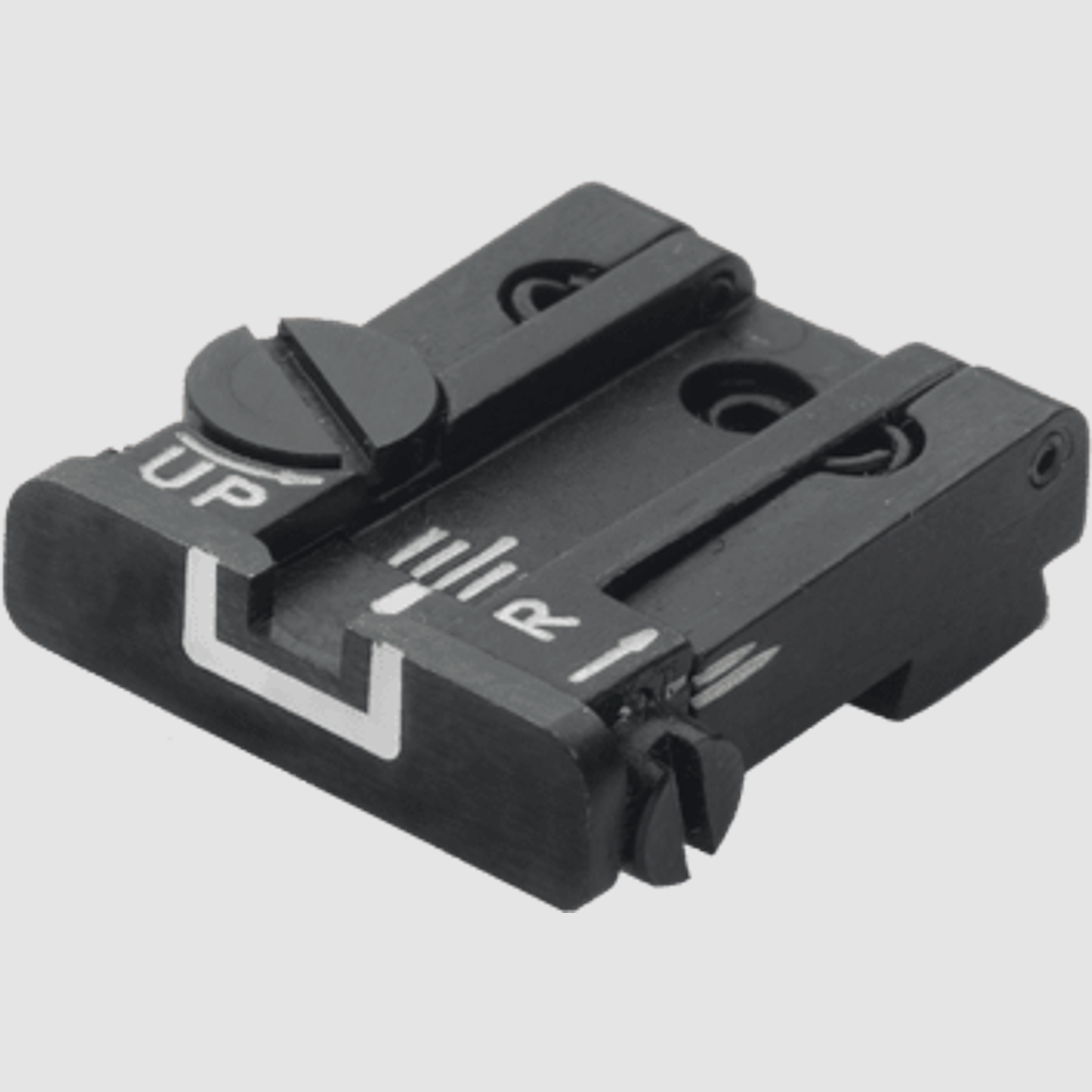 LPA Mikrometer-Visier TPU für Glock-Pistolen White Outline ohne Korn