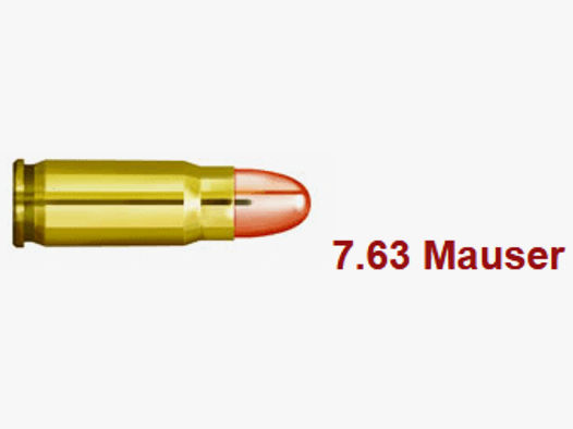 PRVI/PPU 7,63 Mauser FMJ 93 gr. - 50 Stk.