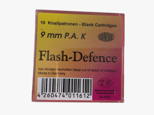 Wadie 9 mm P.A.K. Flash Defense Platzpatronen - 10 Stk.