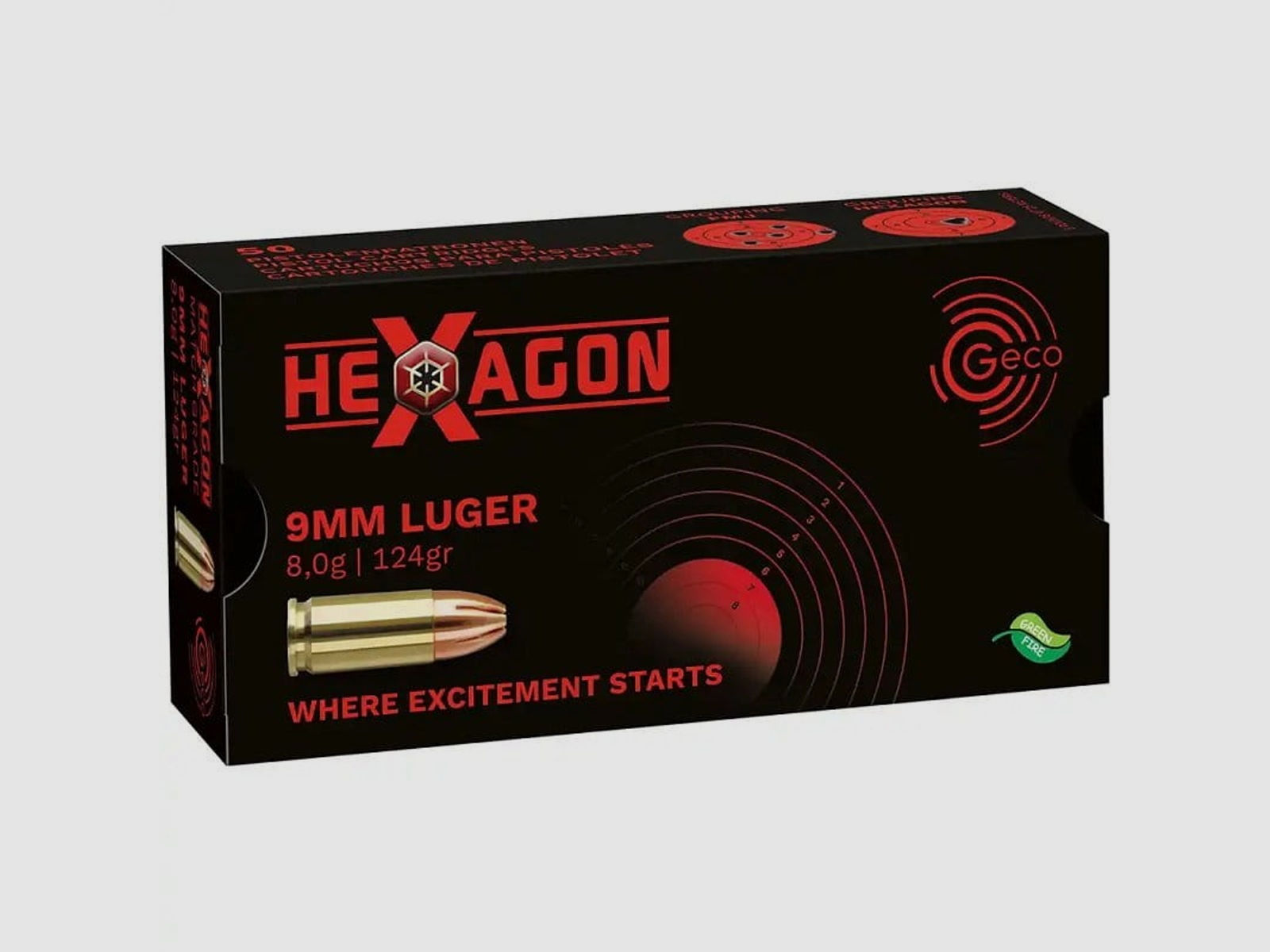 Geco 9mm Luger Hexagon 124gr.