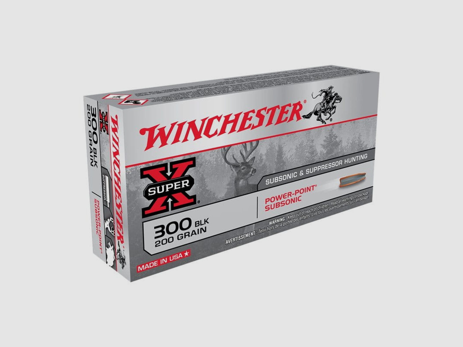 Winchester Super X Power Point Subsonic 200 grs. Kal. 300 BLK - 20 Stk.
