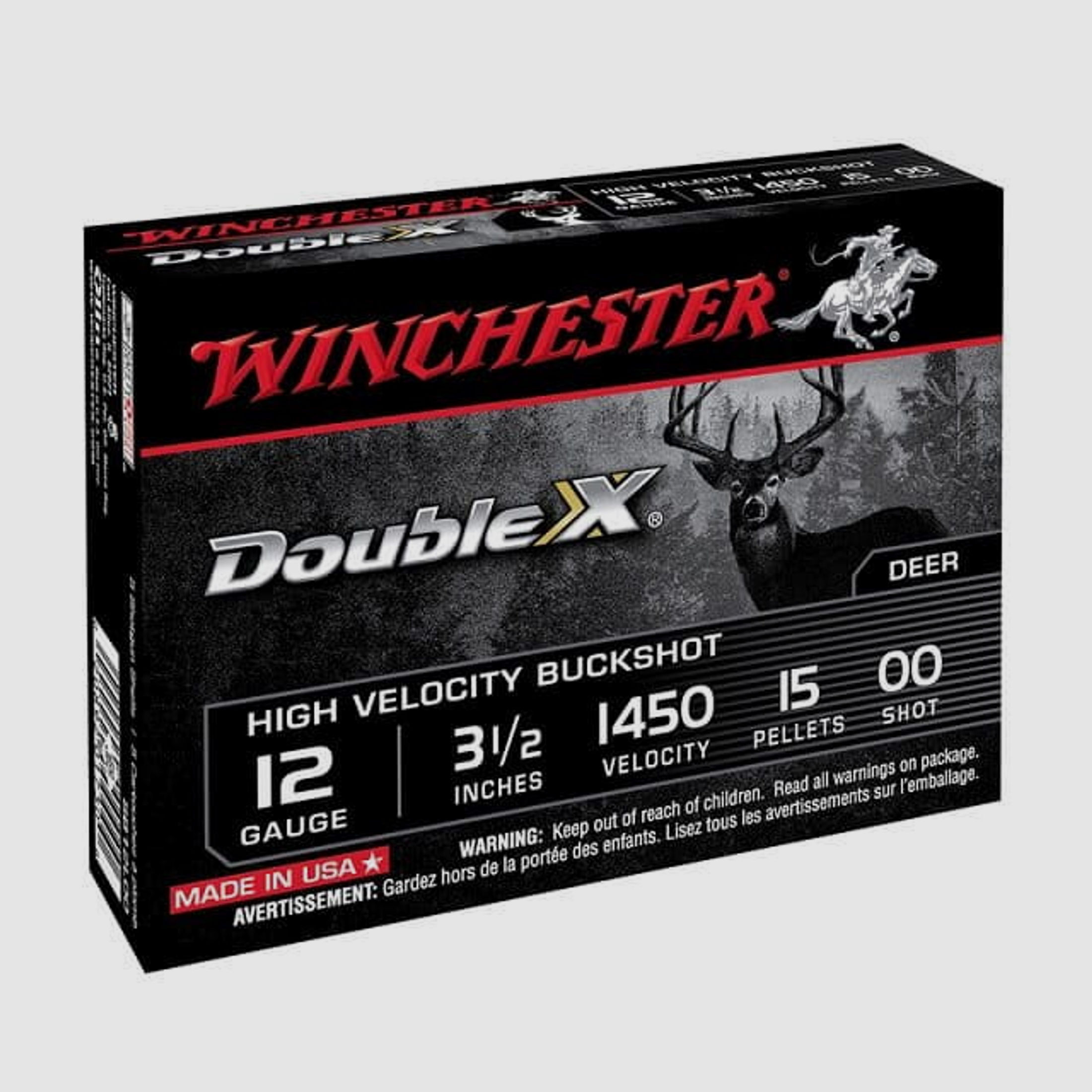 Winchester Double-X Buckshot 12/89 - 5 Stk.